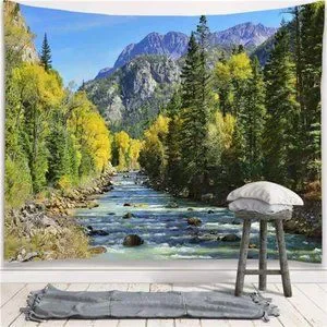 Wall Decor Extra Large Huge Tapestry 12w X 90l Inch Nature Mountain Forest Tapestry Poshmark